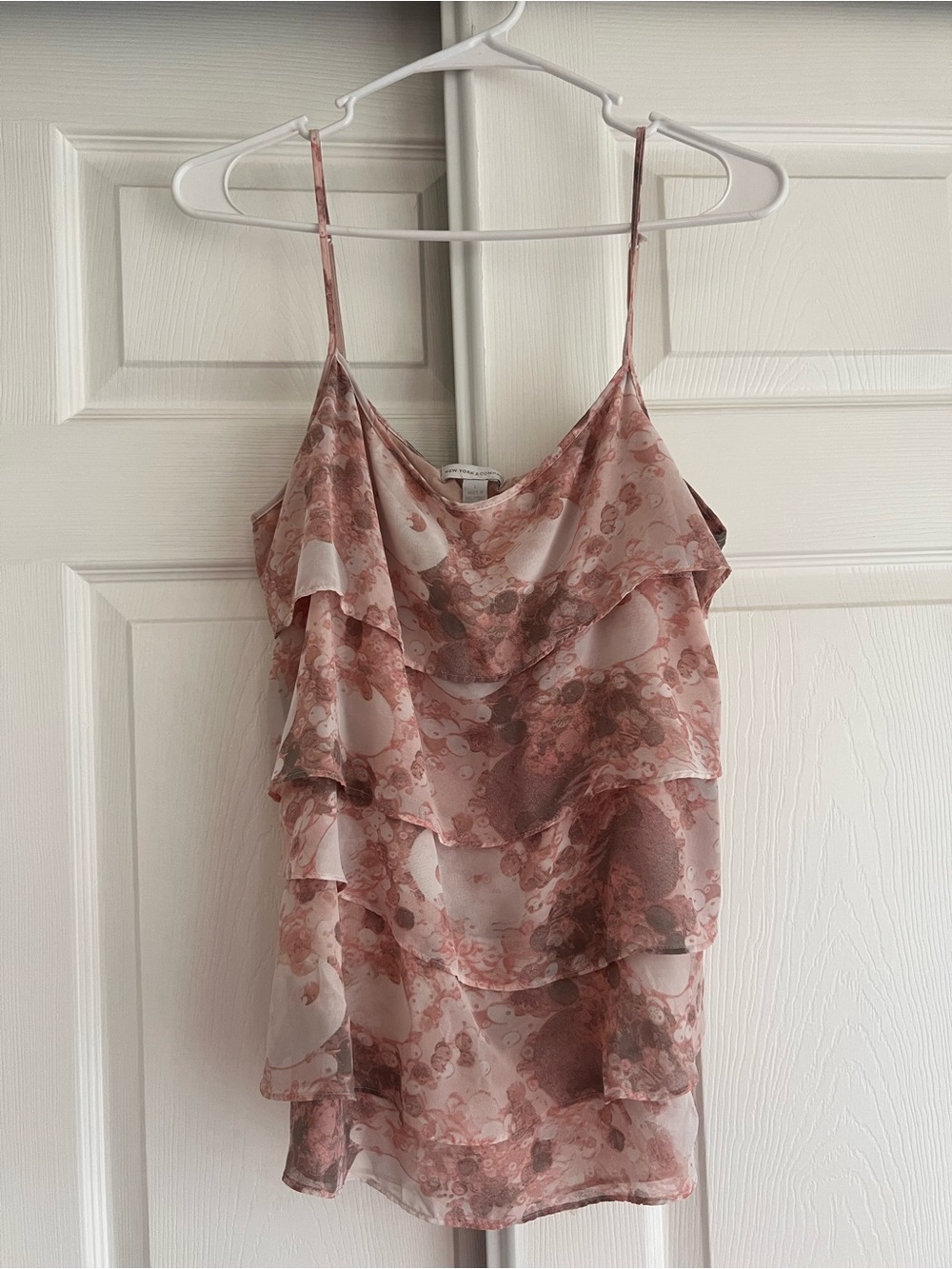 New York & Company Pink Tank Top- Size Large